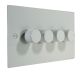 Penland 4G 2W LED Dimmer Switch in Gloss White with White Knobs