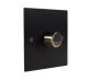 Penland 1G Fan Control Dimmer Switch in Brushed Aluminium Matt Black