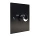 Penland 1G Fan Control Dimmer Switch in Brushed Aluminium Satin Black