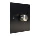 Penland 1G Fan Control Dimmer Switch in Brushed Aluminium Satin Black