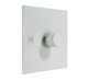 Penland 1G 2W LED Dimmer Switch in Gloss White with White Knobs