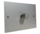 Penland 1G 2Way Push on/Push off 1000W/VA Dimmer Switch on a Twin Plate in Brushed Aluminium-Satin Silver