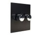 Penland 2G 2W 2 x 250W/VA Dimmer Switch in Brushed Aluminium Satin Black