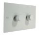 Penland 1G 2Way 400Watt Push on/push off Dimmer Switch in Gloss White with White Knobs. 