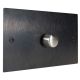 Penland 1G 2W 1000W/VA Dimmer Switch on a Twin Plate in Brushed Aluminium Satin Black