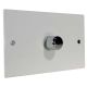 Penland 1G 2Way 1000 Watt Push on/push off Dimmer Switch Twin Plate  in Gloss White with Polished Stainless Knobs.