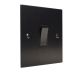 Penland 1G 2W 10A Rocker Switch in Brushed Aluminium Satin Black with  Black insert