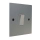 Penland 1 G Intermediate Rocker Switch in Brushed Aluminium-Satin Silver with White insert with White Trim