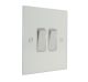 Penland 2 G 2Way 10A Rocker Switch in Gloss White with White Rockers with White trim