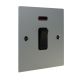 Penland 1G Double Pole 20A Rocker Switch with neon in Brushed Aluminium-Satin Silver