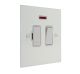 Penland 1 G 13A Switch Fuse Spur with Neon in Gloss White with White Rocker with White trim 