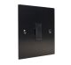 Penland 1G 13A Unswitched Fused Spur in Brushed Aluminium Satin Black with  Black insert