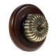 Round 1 Gang Intermediate (3way switching) Period Asbury Dark Oak Wood - Fluted Dome Light Switch Black pattress