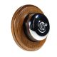 Round 1G Intermediate (3way switching) Period Asbury Medium Oak Wood - Polished Chrome Dome Light Switch Black Pattress