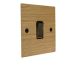 Solo Flat Plate Wood 1 G Double Pole 20Amp Rocker Switch in  Oak with Antique Brass Rocker and Black Trim