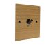 Solo Flat Plate Wood 1 Gang Intermediate(3way switching)  Toggle Switch in  Oak with Black Nickel Toggle