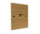 Solo Flat Plate Wood 1 Gang Intermediate (3way switching) Toggle Switch in  Oak with Polished Brass  Toggle