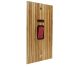 Solo Flat Plate Wood 45Amp Double Pole Cooker Switch with Neon on a Vertical Twin Plate in Zebrano with Black Insert