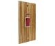 Solo Flat Plate Wood 45Amp Double Pole Cooker Switch with Neon on a Vertical Twin Plate in Zebrano with White Insert