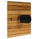 Solo Flat Plate Wood 1 Gang 2Way Push on/Push off  LED Dimmer Switch in Zebrano with designer Retro Black Knob