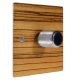 Solo Flat Plate Wood 1 Gang 2Way Push on/Push off  LED Dimmer Switch in Zebrano with designer Retro Chrome Knob