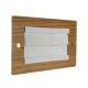 Oak Solo Flat Plate Wood double white brush plate