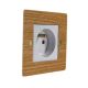 Oak Solo Flat Plate Wood Euro Style French and Belgian clip in socket