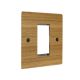 Oak Solo Flat Plate Wood 1 Gang Single Plate c/w grid