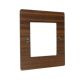 Walnut Solo Flat Plate Wood 2 Gang Single Plate c/w grid