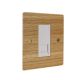 Oak Solo Flat Plate Wood 1G Euro Style White Telephone Secondary Socket