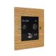 Oak Solo Flat Plate Wood Euro Style Triplex clip in socket