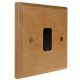 Scandic 1Gang 20Amp Cord outlet in Beech with Bevelled Edge