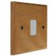 Scandic 1Gang 20Amp Cord outlet in Beech with Bevelled Edge