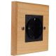 Scandic  Black Euro style French and Belgian clip in socket in Solid Beech