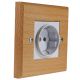 Scandic  White Euro style French and Belgian clip in socket in Solid Beech