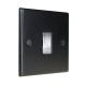 Matt Black 1G 13A Satin Unswitched Fuse Spur