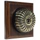 1 Gang Intermediate (3way switching) Period Asbury Dark Oak Wood - Fluted Dome Light Switch Black pattress