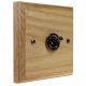 Period Ash Wood 1G 2Way 10A Black Nickel Toggle Switch in Ash