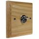 Period Ash Wood 1G 2Way 10A Polished Chrome Toggle Switch in Ash