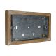 Classic Wood 18mm Surface Mounting Wall Box for 2G Bakelite Horizontal Fitting in Limed Oak