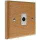 Scandic 1Gang TV Co-axial Non Isolated Socket in Beech with Bevelled Edge