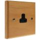 Scandic 1Gang 2Amp Unswitched Socket in Beech with Bevelled Edge