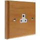 Scandic 1Gang 2Amp Unswitched Socket in Beech with Bevelled Edge