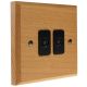 Scandic 2Gang TV Co-axial Non Isolated Socket in Beech with Bevelled Edge