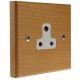 Scandic 1Gang 5Amp Unswitched Socket in Beech with Bevelled Edge