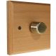 Scandic 1Gang 2Way Push on/Push off  LED Dimmer Switch in Beech with Bevelled edge