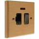 Scandic 1Gang 13Amp Switch Fuse Spur with Neon in Beech with Bevelled Edge