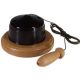 Period Brown bakelite Pull cord on a solid Beech base with a hand turned acorn