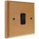 Scandic 1Gang Double Pole 20Amp Rocker Switch in Beech with Bevelled Edge