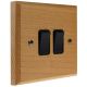 Scandic 2Gang 2Way 10Amp Rocker Switch in Beech with Bevelled Edge